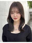 くびれミディアム.グレージュカラー