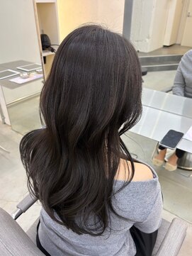 ノク 渋谷(nok) 上品グレージュカラー_黒髪ボブルフネビージュ小顔ワンレン