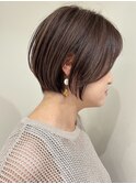 ハイライトレイヤーカットショートボブイルミナカラー天神大名