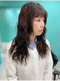 パーマ/縦落ち/ウェーブスタイル/ブリーチ/ブリーチなし
