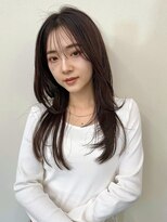 レイヤーカット　シースルーバング　レイヤー