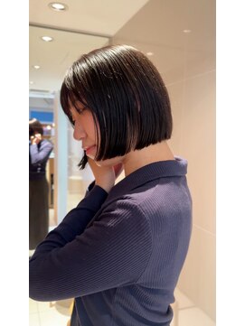 パーマ落としラボ ジェノバイアピッシュ(JENO by apish) 縮毛矯正×ボブカット