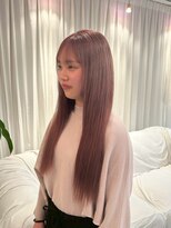 リリー(Rilie)&nbsp;ブリーチなしダブルカラー/ピンクベージュ/ストレートロング