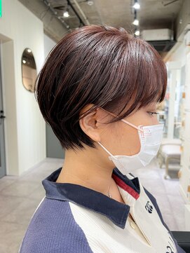 イマ 名駅店(ima) コンパクトショート/ボルドーカラー/小顔ショート