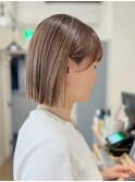 小顔タッセルボブ×美髪/イメチェン[ボブ/縮毛矯正/丸型卵型]