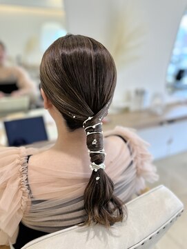 シー(she.) タイトヘア　タイトセット　金箔ヘア　＃桂