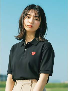 コトナ 越谷店 大人可愛いミディアムヘアー/チャコールグレー/縮毛矯正/越谷