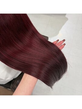 ハピネス 梅田茶屋町店(HAPPINESS) ブリーチなしダブルカラーワインレッド