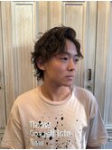 襟足ありアップバング × ツイスパ
