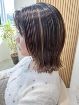 コンティロミー(CONTI ROMMY.)&nbsp;くびれボブ細めハイライトヘーゼルブラウン本厚木20代～50代