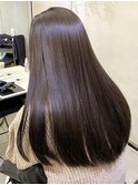 ココアベージュブラウン_レイヤーミディアム小顔