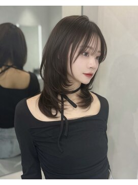 ユーフォリア 池袋東口駅前店(Euphoria) 韓国風ハッシュカット◎顔周りレイヤー×暗髪グレージュ