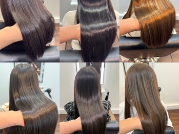 エムアンドスマート 大阪店(M&SMART)の写真/通う度に潤うツヤ髪に!【アクアミネラル】が髪にしっかり浸透し健康的な状態に導く♪【縮毛矯正/髪質改善】