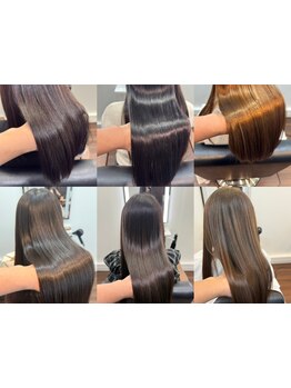 通う度に潤うツヤ髪に!【アクアミネラル】が髪にしっかり浸透し健康的な状態に導く♪【縮毛矯正/髪質改善】