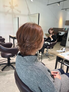 ショートウルフ×パーマ