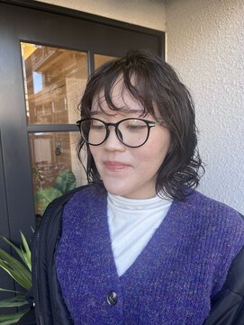 ウルフパーマ/ゆるめパーマ/パーマスタイル/西新/百道浜