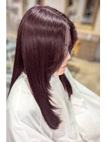 ヘアーズファイン(hair's fine) 春の◎暖色ロング顔まわりレイヤーで小顔効果アップ赤髪