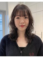 ロンドアンメゾン 原宿(Lond un Maison.)&nbsp;バタフライカットグレーブラウンワンホンレイヤー/原宿0304