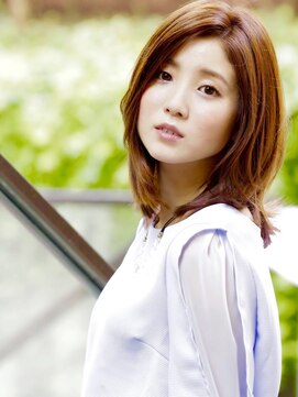 スタジオテオ(studio Teo) 大人上品ナチュラルパーマミディ×小顔グレージュカラー