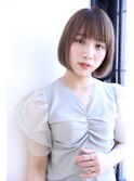 シンプルボブ/シアベージュ/