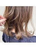 【favori 自由が丘】外ハネミディアム×ベージュ