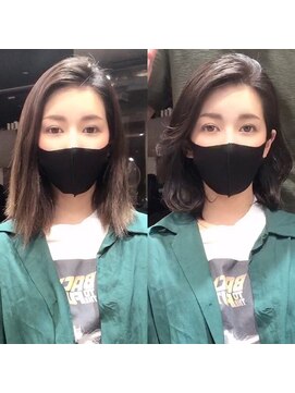 アフロート ギンザ(AFLOAT GINZA) AFLOAT GINZA【仲道 弘泰】暗髪くびれミディ【before→after】