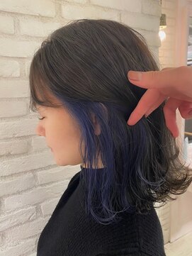 ロンドアベニール 北千住(Lond avenir) インディゴブルー☆ケアブリーチ/ダブルカラー[北千住]