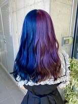 ガルボ ヘアー(garbo hair) ブルー バイオレット ハーフカラー ガルボヘアー
