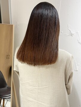 ラミエ バイ メルト 吉祥寺(lamie by melt) "久保田"地毛風縮毛矯正ストレート伸ばしかけロングヘア