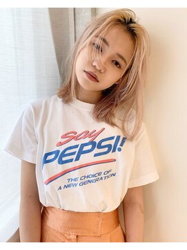 ローウェ 二子玉川(Louwe) ボブ/大人かわいい/フェザーバング/透け感グレージュ