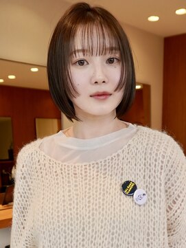 ヤイエ 青山店(yiye) 大人ボブ姫カット切りっぱなしボブ前髪あり前下がりボブ