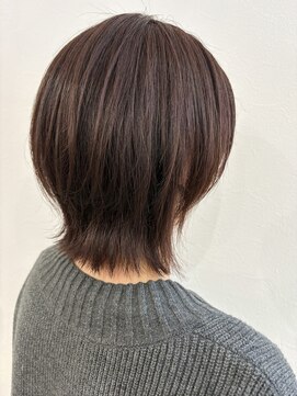 ルシエル バイ カトレアグループ(Le Ciel) レイヤーボブ/ミディアムウルフ/ウルフスタイル/ピンクブラウン