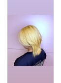 抜きっぱなしブリーチ×ブロンド×マッシュウルフで最強ヘアに♪