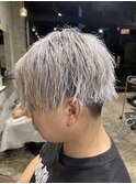 【ホワイトブリーチ(3回)】ツーブロックマッシュ！