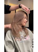 柔らかハイレイヤー×透け感ミルクティーベージュ