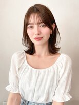 レア 表参道(L'ea)&nbsp;暗めカラーグランマッシュデザインカラーフェイスフレーミング