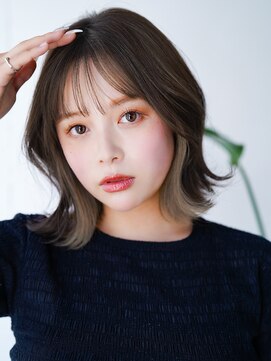 エインアンリー 明治神宮前(AIN.ANLY.) ◯ミニボブ鎖骨ミディアムボブかきあげボブウルフボブパーマ小顔