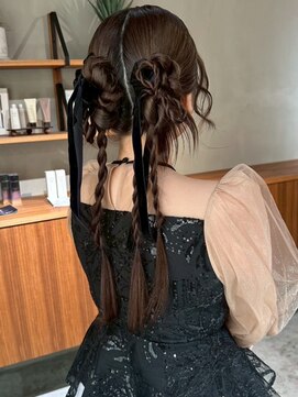 個性派アップスタイル