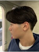 メンズセンターパートニュアンスパーマフェザーパーマ