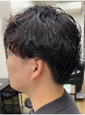 MEN'S HAIR/ブルーブラック/フェザーパーマ/錦糸町