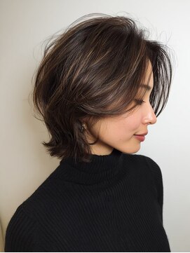 シュモレ フェリーク 検見川店 ピンクベージュ/アンブレラカラー/クールショート/前髪/新検見川