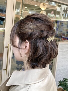 ワワ ヘアサロン 高円寺店(WAWA HAIR SALON) ショートボブで華やかハーフアップ♪【高円寺 未羽＊゜】