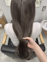 ビューバイネオリーブ 用賀店(Beau'r by neolive)&nbsp;ストレートパーマ縮毛矯正ダークパープル夏ミルクブラウン[用賀]
