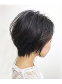 【ＨＯＯＰ】黒髪ふわっと前下がりショートヘア