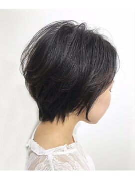 フープヘアー(HOOP.HAIR) 【HOOP】黒髪ふわっと前下がりショートヘア