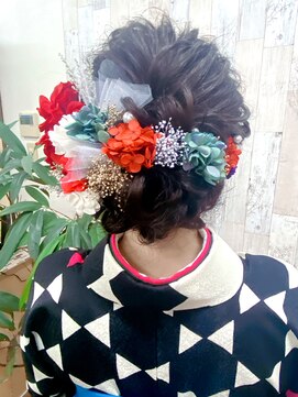 ビューティー シャレンド 10代20代☆和装にも合う華やかアップスタイル