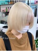 2132ハイトーンカラーこなれヘアフリンジバング外国人風カラー