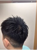ジェットモヒカン 束感 ショート アップバング フェードカット