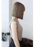 ブリーチ1回で作るミルクティーグレージュ＊マチルダボブ