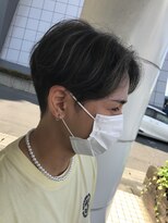 ジップ 緑店(zip)&nbsp;メンズアッシュグレー×20代外国人風